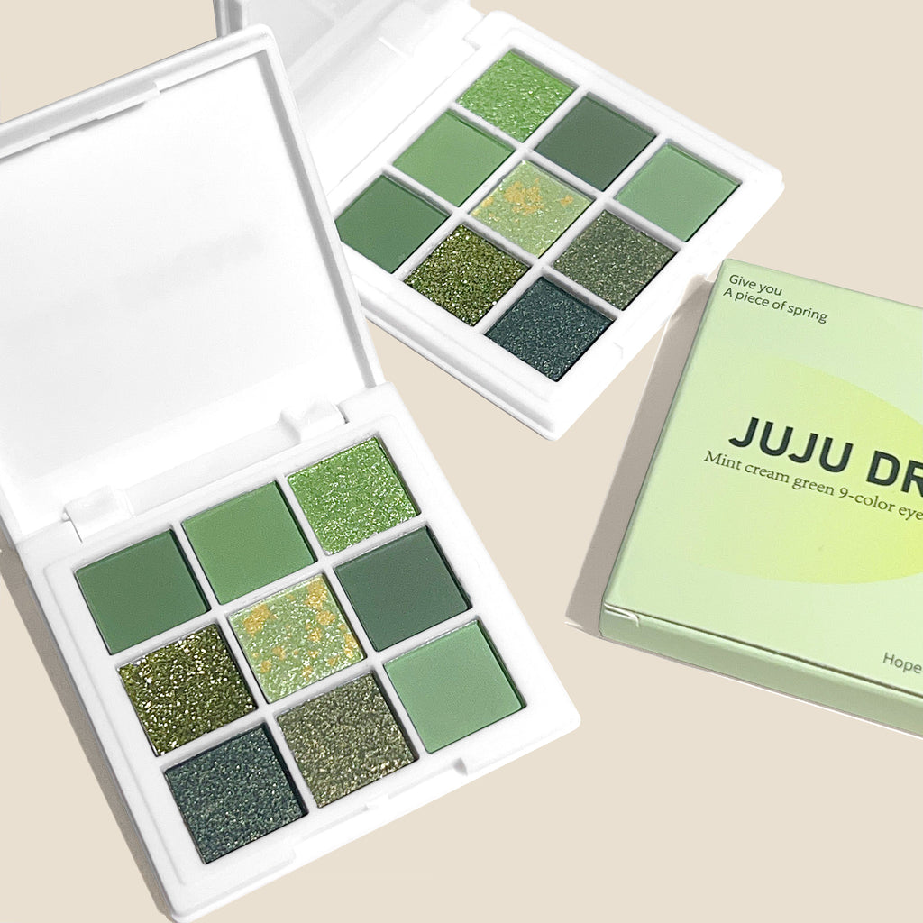 Korean Avocado Cream Eyeshadow Makeup – 9 Colors of Brightening & Shimmering Shades