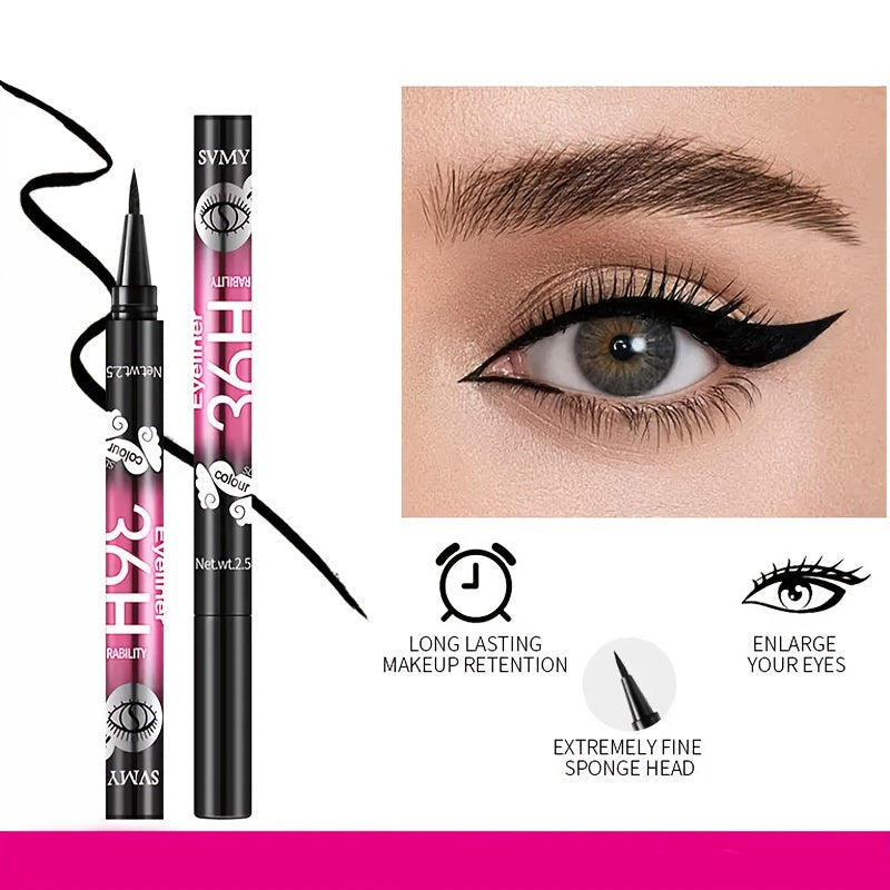 5/10pcs Black waterproof and sweat-proof eyeliner pencil set  long-lasting and non-smudging beginners perfect gift for beginners
