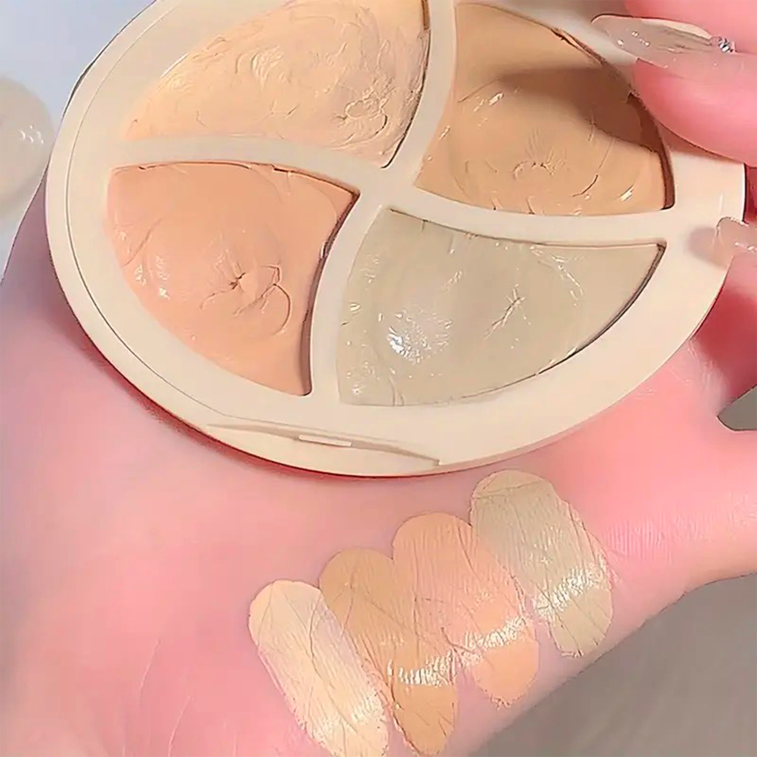 Four-Color Concealer Cream Moisturizing Concealer for Dark Circles,Brightening,Multi-Color Contouring,Foundation Cream