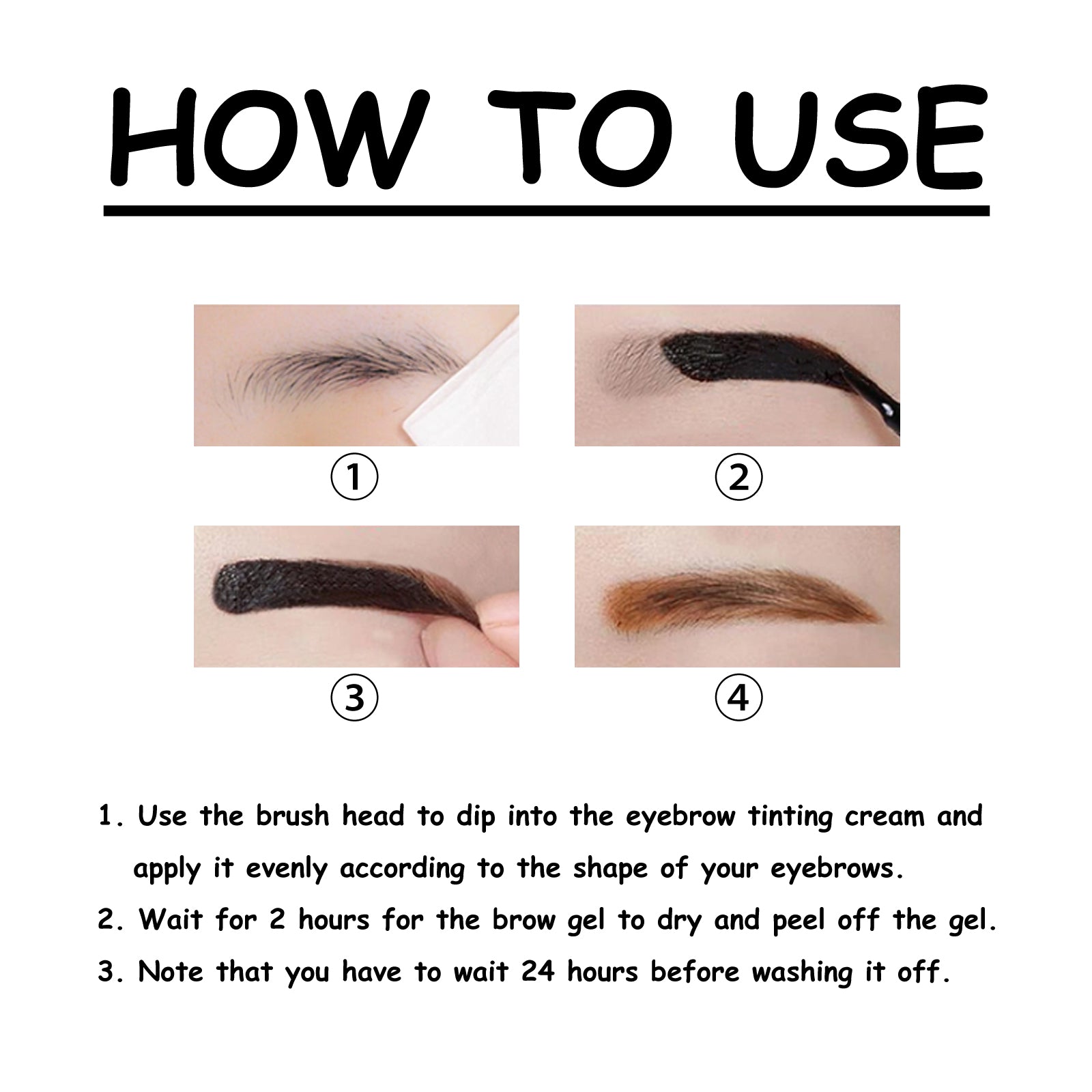 Peel Off Eyebrow Gel Tint Makeup Semi-Permanent Waterproof Long Lasting Sweat-proof Peel Off Dye Eyebrow Cream
