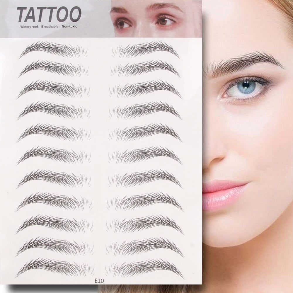 4D Hair Like Eyebrows Makeup Waterproof Transfer Tattoo Stickers Long Lasting Enhanc Natural Woman False Eye Brow Cosmetics Tool