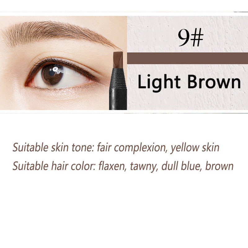 Brown Eyebrow Pencil Waterproof High Quality Professional Female Cheap Eyebrow Enhancer Chinese Cosmetics Haozhuang Brand Makeup