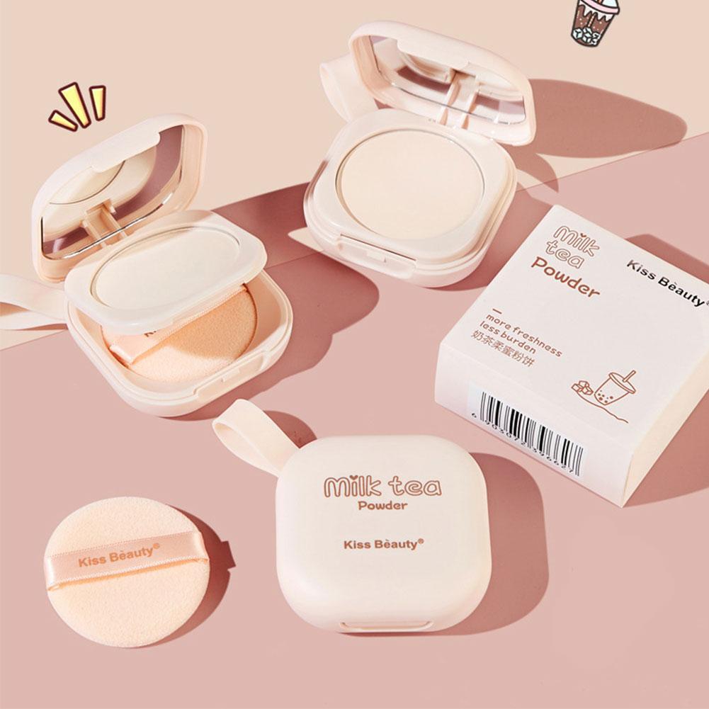 Korean Loose Powder Full Brightening Concealer Mineral Face Foundation Cosmetics Lasting Makeup Powder Compact Powder Pressed