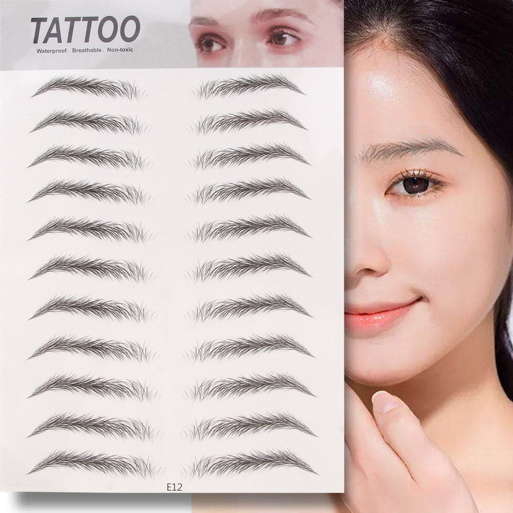 4D Hair Like Eyebrows Makeup Waterproof Transfer Tattoo Stickers Long Lasting Enhanc Natural Woman False Eye Brow Cosmetics Tool