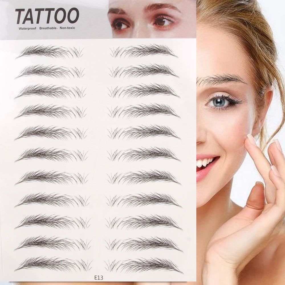 4D Hair Like Eyebrows Makeup Waterproof Transfer Tattoo Stickers Long Lasting Enhanc Natural Woman False Eye Brow Cosmetics Tool