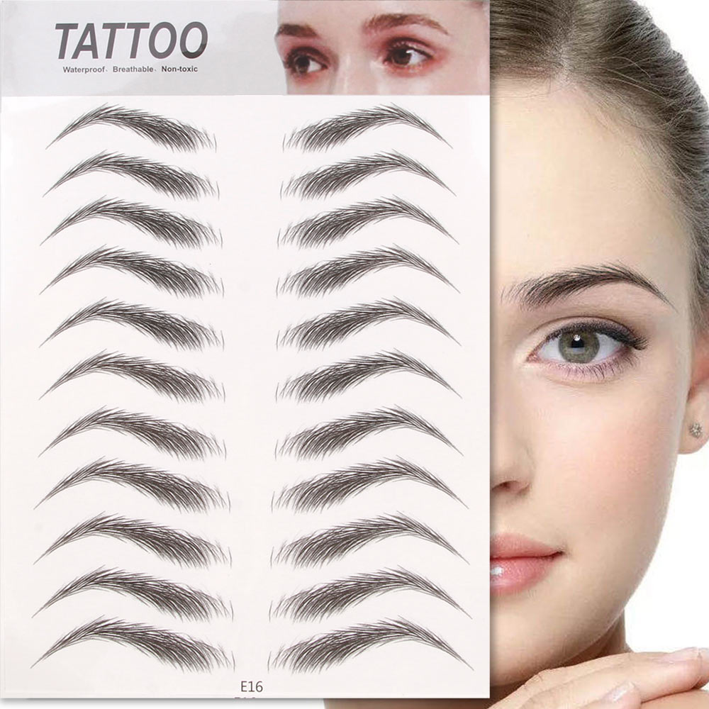 4D Hair Like Eyebrows Makeup Waterproof Transfer Tattoo Stickers Long Lasting Enhanc Natural Woman False Eye Brow Cosmetics Tool