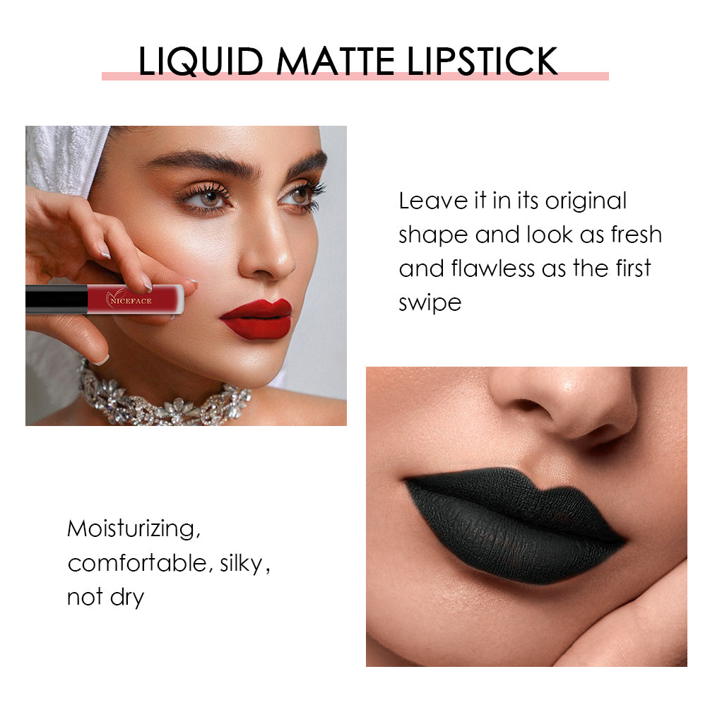 Nude Liquid Lipsticks Waterproof Velvet Matte Lip Gloss Long Lasting Non-stick Cup Lip Tint Makeup Pigment Cosmetic