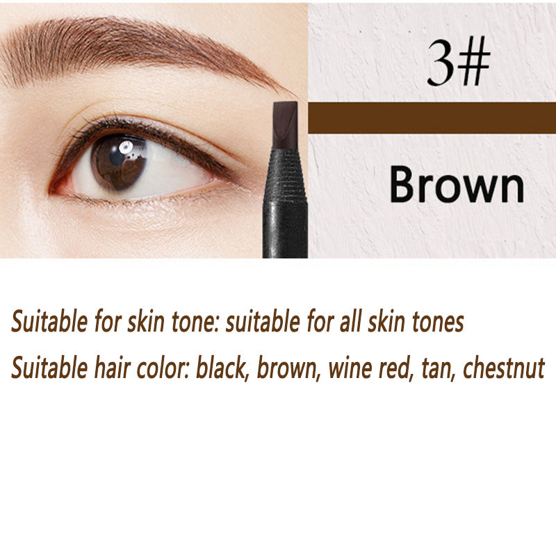 Brown Eyebrow Pencil Waterproof High Quality Professional Female Cheap Eyebrow Enhancer Chinese Cosmetics Haozhuang Brand Makeup