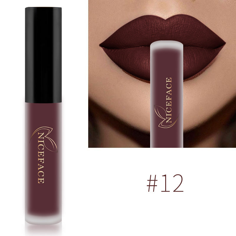 Nude Liquid Lipsticks Waterproof Velvet Matte Lip Gloss Long Lasting Non-stick Cup Lip Tint Makeup