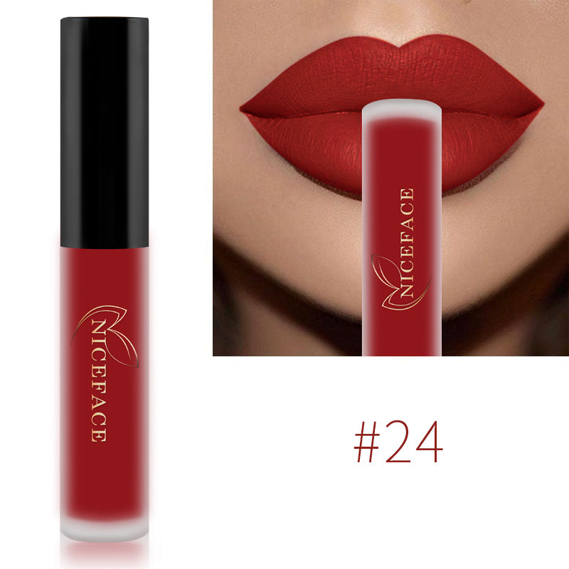 Nude Liquid Lipsticks Waterproof Velvet Matte Lip Gloss Long Lasting Non-stick Cup Lip Tint Makeup