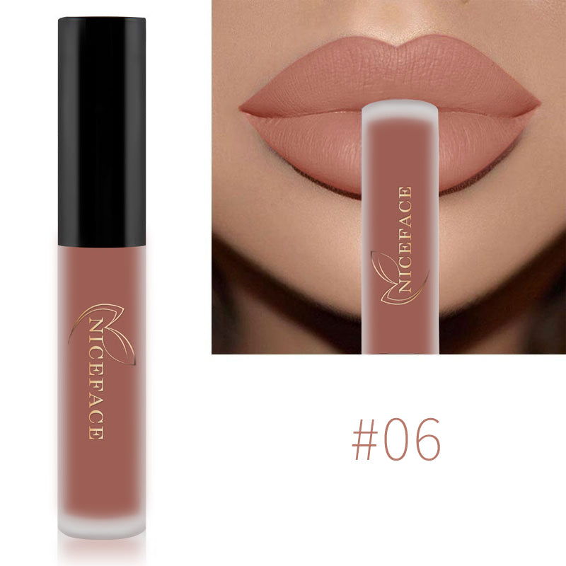 Nude Liquid Lipsticks Waterproof Velvet Matte Lip Gloss Long Lasting Non-stick Cup Lip Tint Makeup Pigment Cosmetic