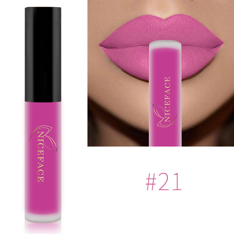 Nude Liquid Lipsticks Waterproof Velvet Matte Lip Gloss Long Lasting Non-stick Cup Lip Tint Makeup Pigment