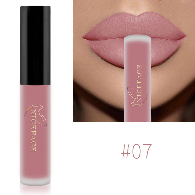 Nude Liquid Lipsticks Waterproof Velvet Matte Lip Gloss Long Lasting Non-stick Cup Lip Tint Makeup Pigment Cosmetic