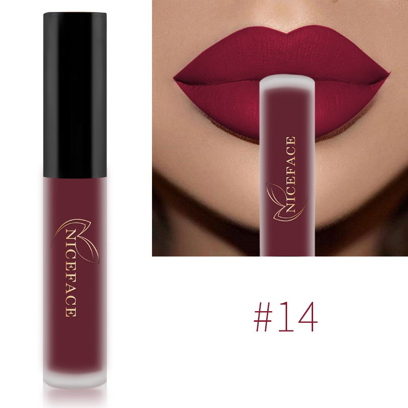 Nude Liquid Lipsticks Waterproof Velvet Matte Lip Gloss Long Lasting Non-stick Cup Lip Tint Makeup Pigment