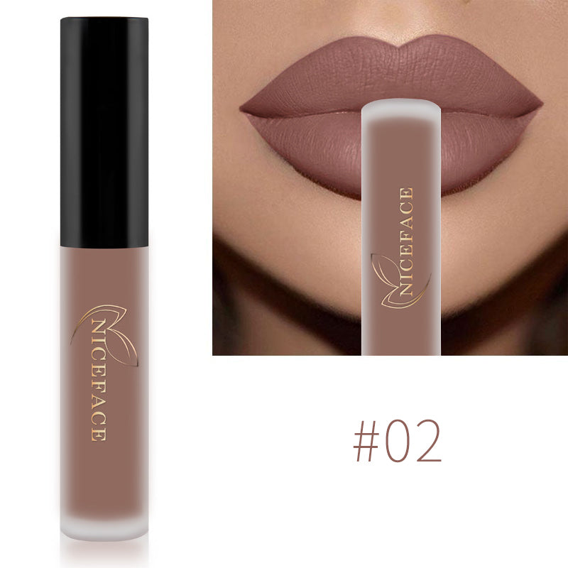 Nude Liquid Lipsticks Waterproof Velvet Matte Lip Gloss Long Lasting Non-stick Cup Lip Tint Makeup Pigment Cosmetics