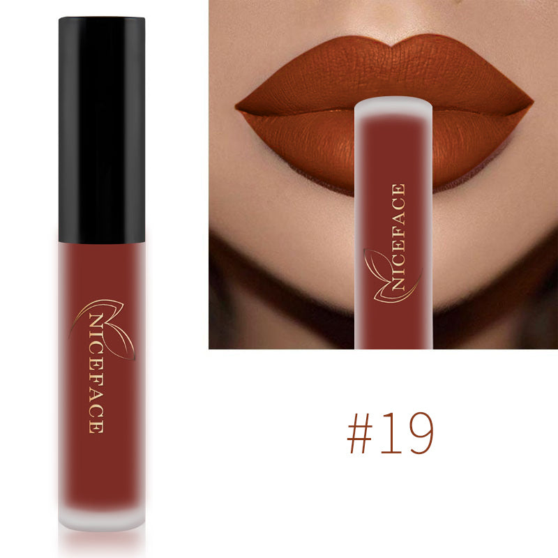Nude Liquid Lipsticks Waterproof Velvet Matte Lip Gloss Long Lasting Non-stick Cup Lip Tint Makeup Pigment Cosmetic