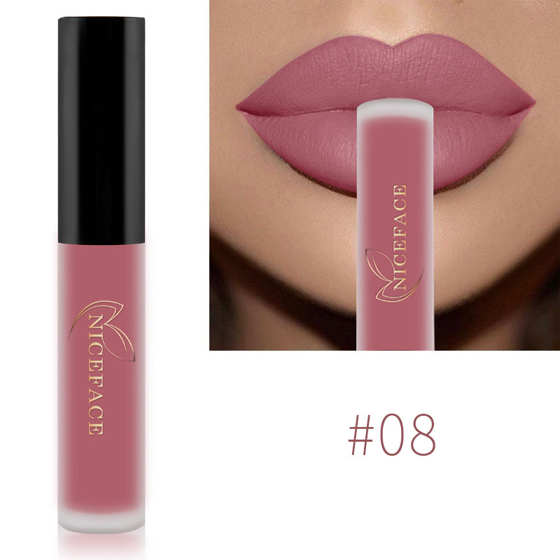 Nude Liquid Lipsticks Waterproof Velvet Matte Lip Gloss Long Lasting Non-stick Cup Lip Tint Makeup Pigment Cosmetic