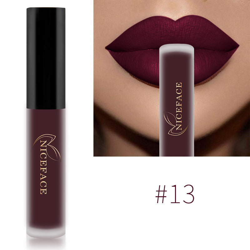 Nude Liquid Lipsticks Waterproof Velvet Matte Lip Gloss Long Lasting Non-stick Cup Lip Tint Makeup Pigment