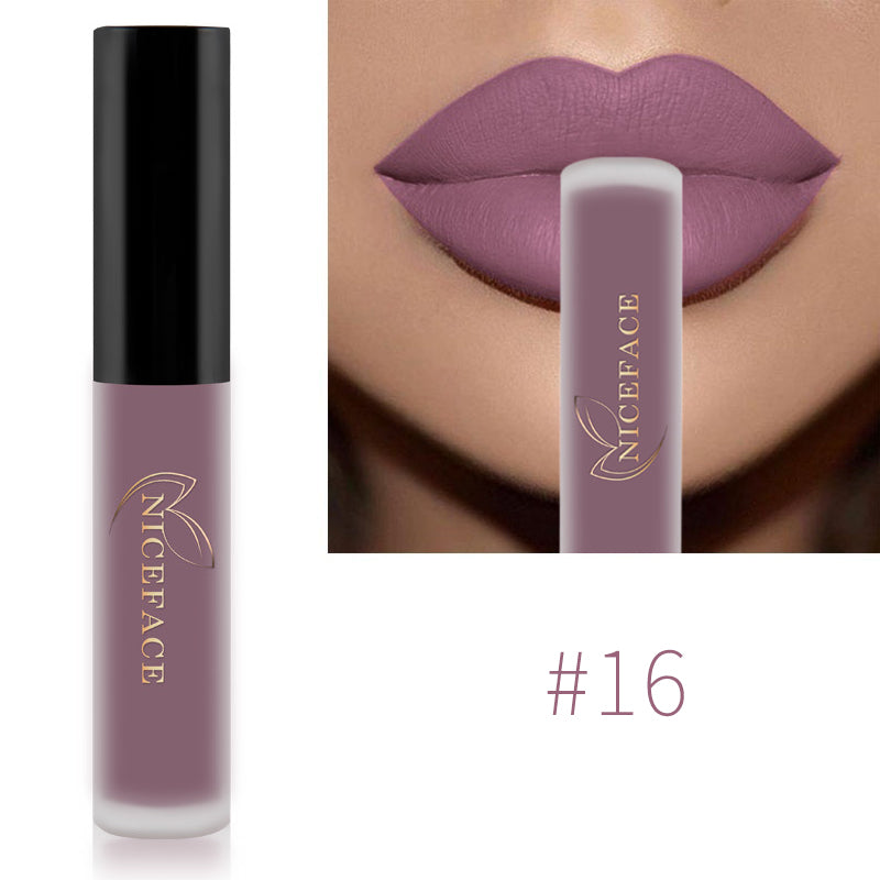 Nude Liquid Lipsticks Waterproof Velvet Matte Lip Gloss Long Lasting Non-stick Cup Lip Tint Makeup Pigment