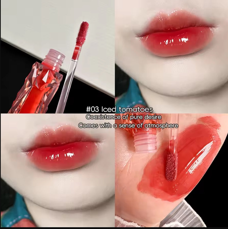 Lip Gloss Long-lasting Moisturizing Easy Halo-dyeing Waterproof Mirror Water Glass Lip Gloss Transparent Color Cosmetics
