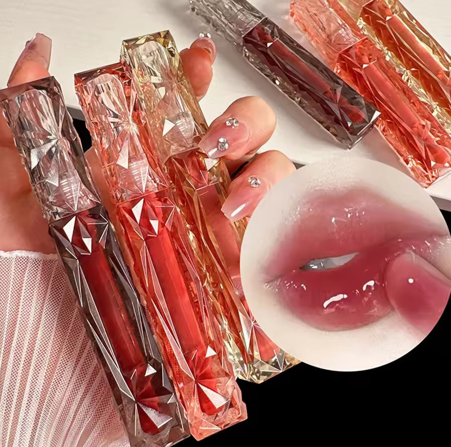 Lip Gloss Long-lasting Moisturizing Easy Halo-dyeing Waterproof Mirror Water Glass Lip Gloss Transparent Color Cosmetics