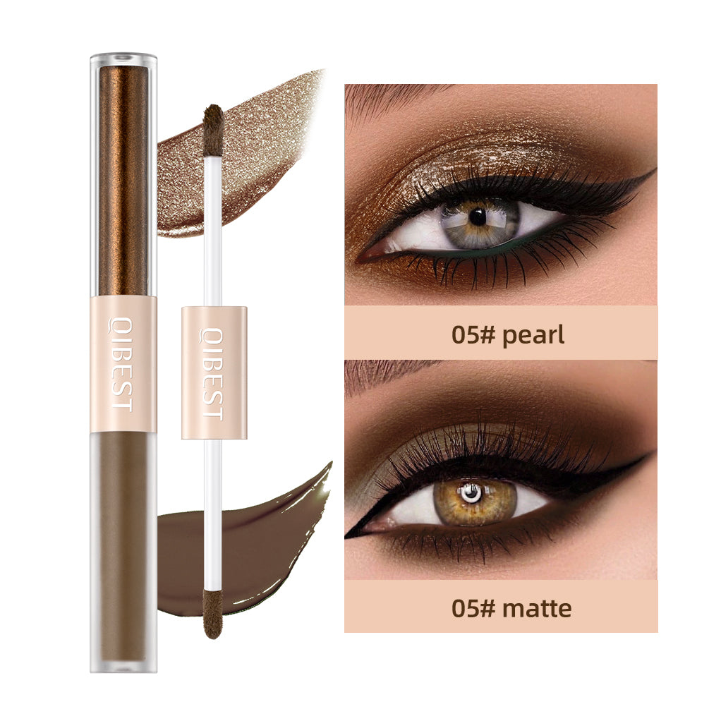 Double End Glitter Matte Eye shadow Stick Pencil Eyeshadow Makeup Waterproof Bicolor Shimmer Cosmetics Beauty Makeup Tool