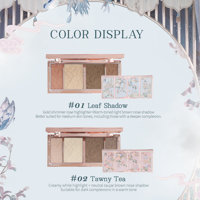 Flower Knows Butterfly Cloud Collar Collection Embossed Highlight & Contour Palette 16g