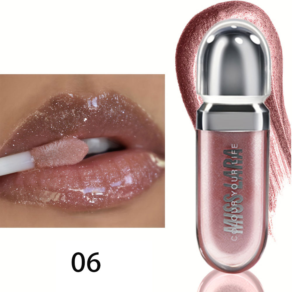 Beauty Moisturizing Lip Gloss with Shimmer - Hydrating Liquid Lip Shine Oil for Adult  Nourishing 3D Effect  Long-Lasting