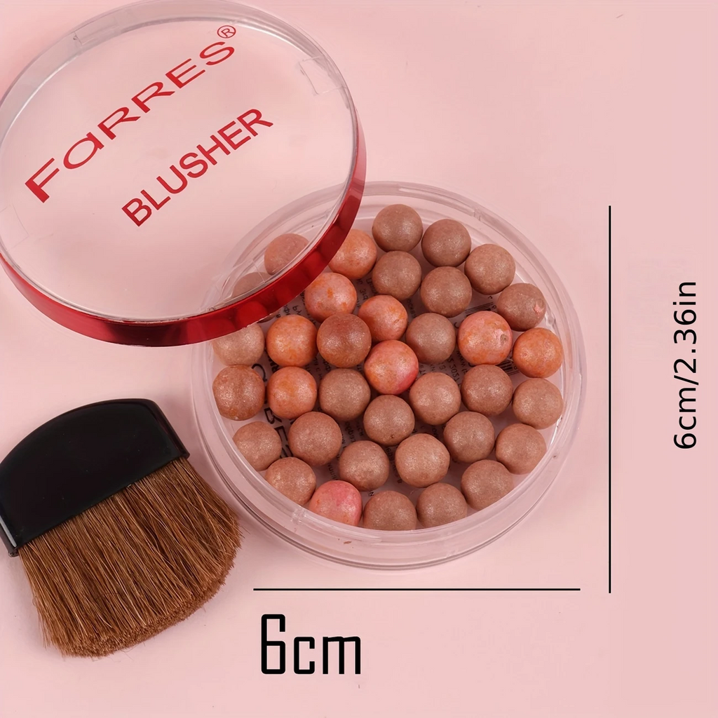 Multi-Tone Powder Blush Pearls with a brush  Water Resistant Natural Finish Face Blush for All Skin Tones  various holiday makeup