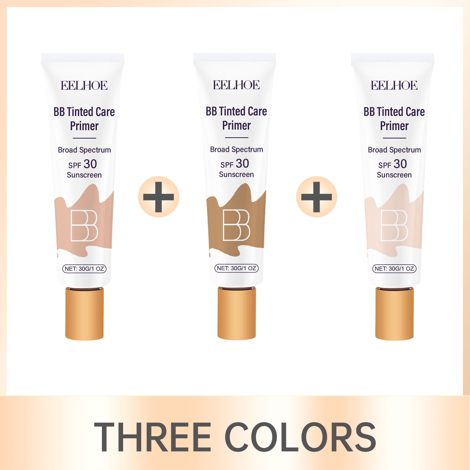 Tinted BB Cream with SPF 30 Full Coverage Nude Makeup Facial Foundation Waterproof