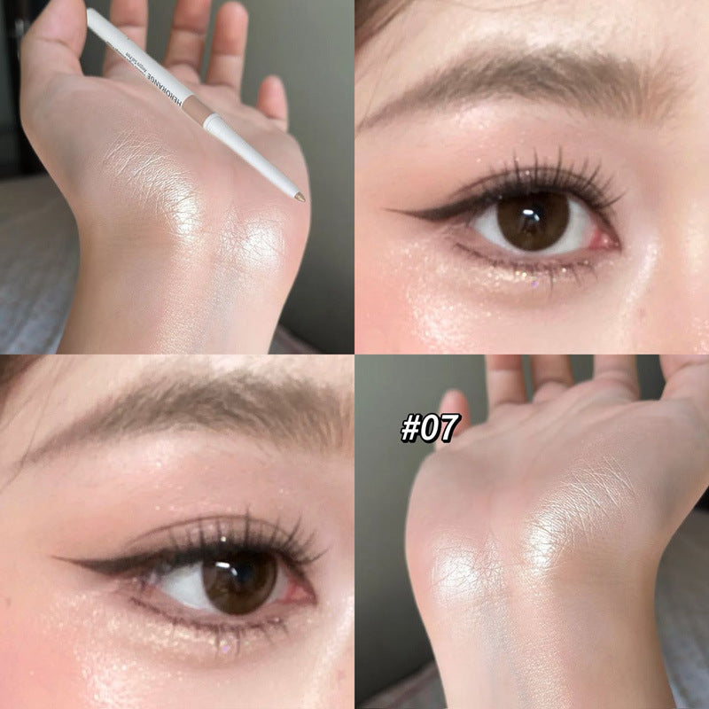 Double-ended Waterproof Eyeliner Gel Pencil Matte Shimmer Aegyo-sal Pen Black Lasting Not Blooming Quick Drying Eye Liner Makeup