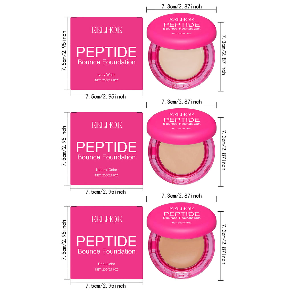 Peptide Bounce Balm Foundation Lasting Full Coverage Concealer Covers Spot Blemishes Brightening Oil Control Makeup Base Cream