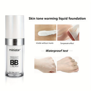 Colour Changing Liquid Foundation Hides Wrinkles&Lines,BB Cream Makeup Base Concealer Cover Moisturizing Fluid for all Skin Tone