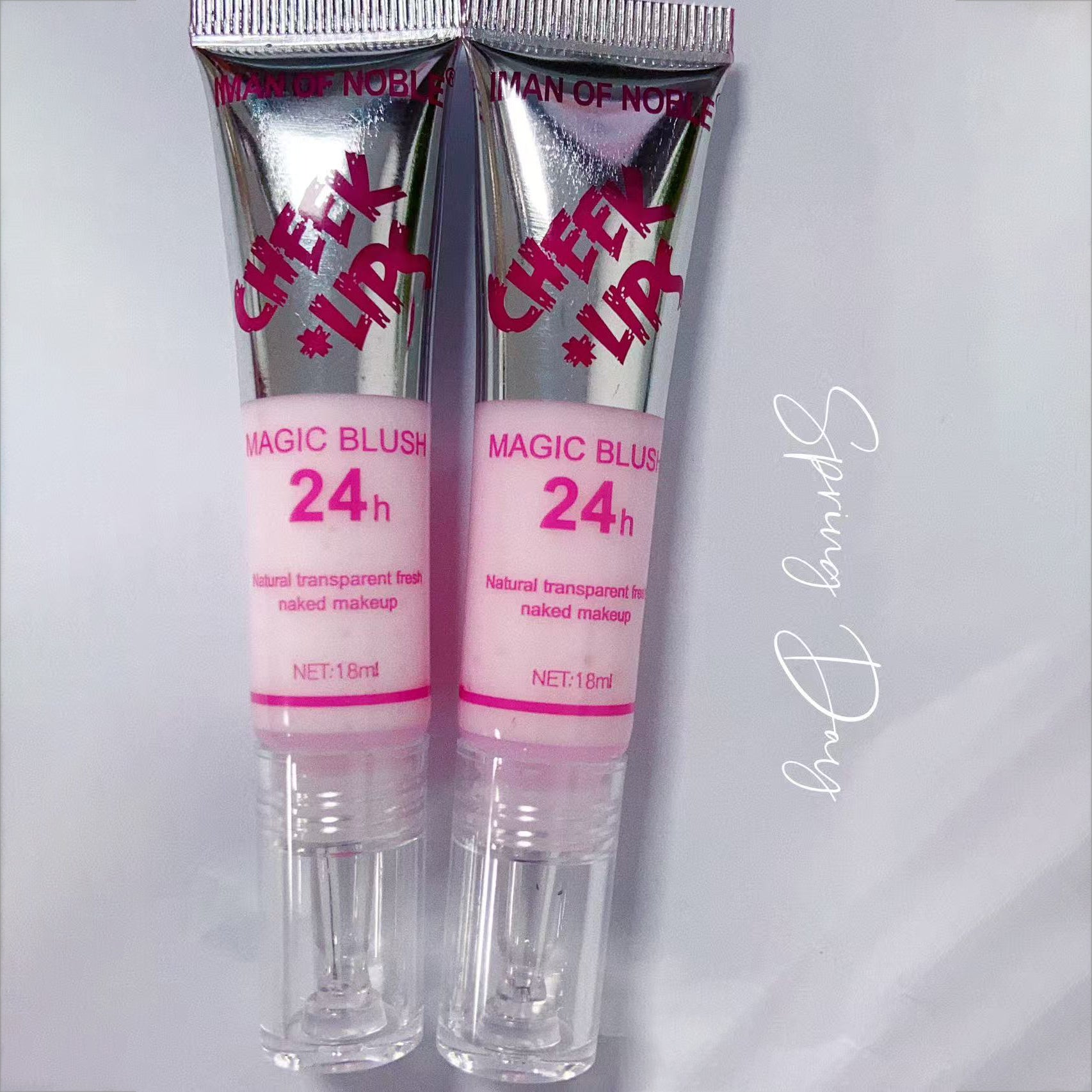 2-in-1 Color-Changing Liquid Blush & Lip Tint Natural Rosy Glow 24H Waterproof Sweat-Proof Long-Lasting Flush Cheeks & Lips