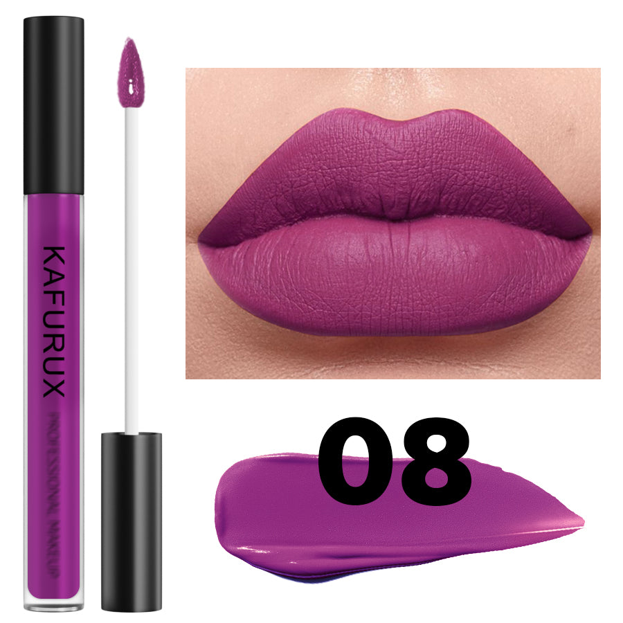 Matte Lip Glaze Velvet Finish, Natural Long-lasting Highly Pigmented Liquid Lipstick, Waterproof Lip Makeup Gifts