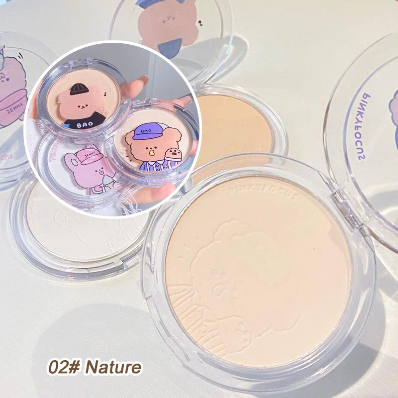 Face Oil Control Matte Makeup Powder Moisturizing Press Powder Nature Brighten Skin Tone Waterproof Lasting Setting Loose Powder