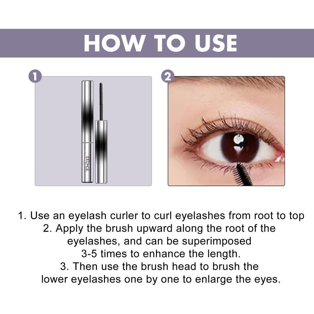 Waterproof Mascara Lengthening Black Lash Eyelash Extension Eye Lashes Long-wearing Black Color Mascara Comestic
