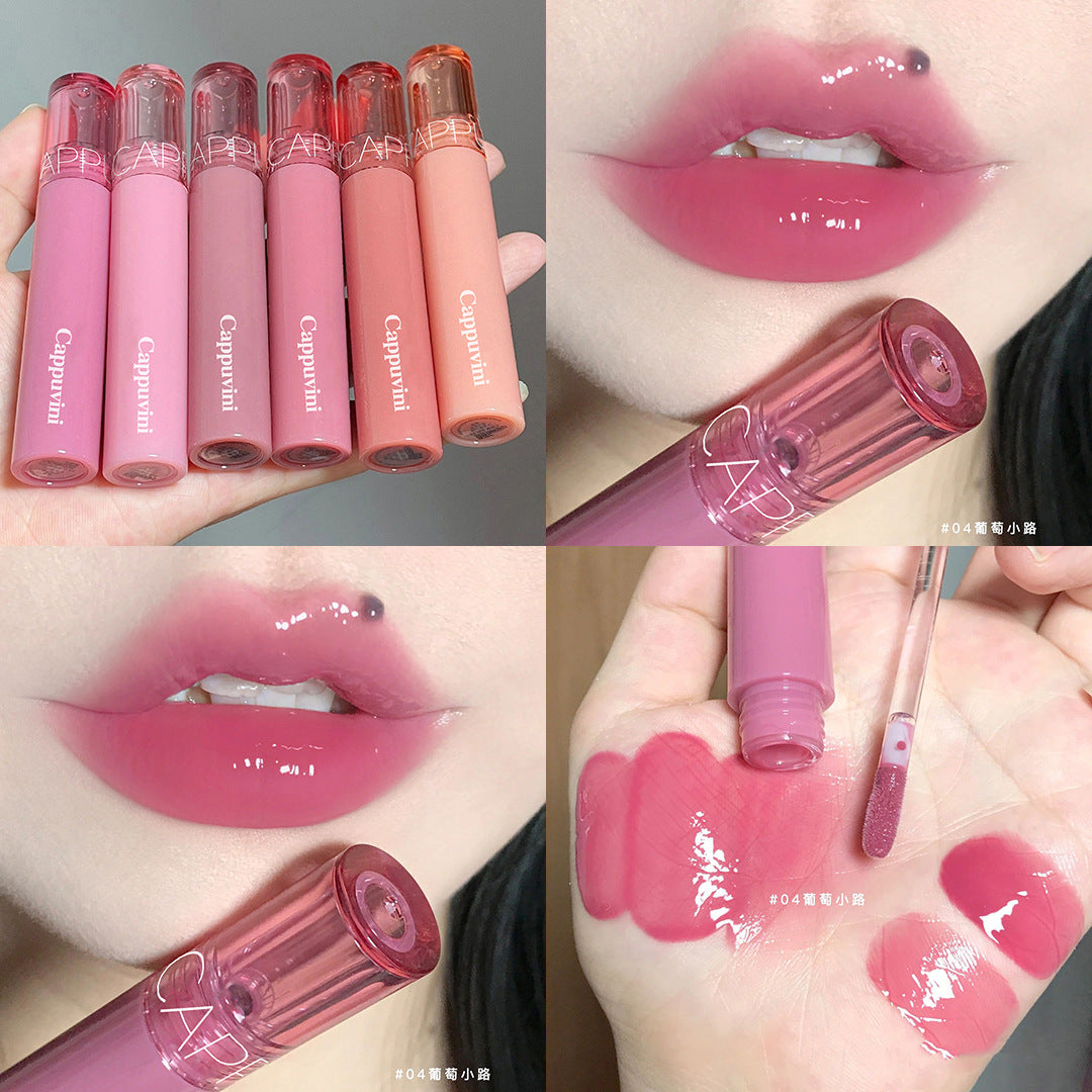 6 Color Juice Jelly Lip Gloss Long Lasting Moisturizer Water Light Lipstick Mirror Gloss Lipstick Affordable Makeup