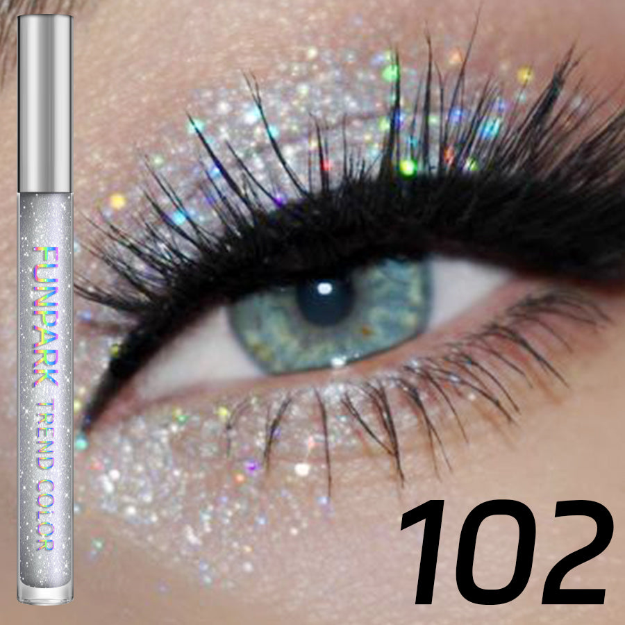 Colorful Liquid Eyeshadow Pink Green Black Diamond Shiny Eye Liner Pen Giltter Eyeshadow Palette Makeup Long Lasting Shimmer