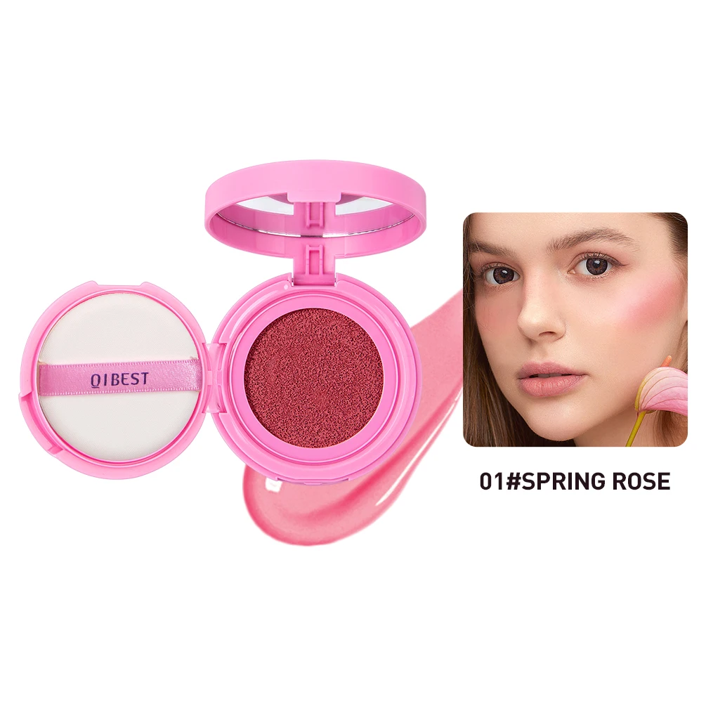 Glassy Blush Gel Temperature Changing Color Peach Cheek Tint Clear Glitter Long Lasting Makeup Rouge Eyeshadow Make Up Tool 10g