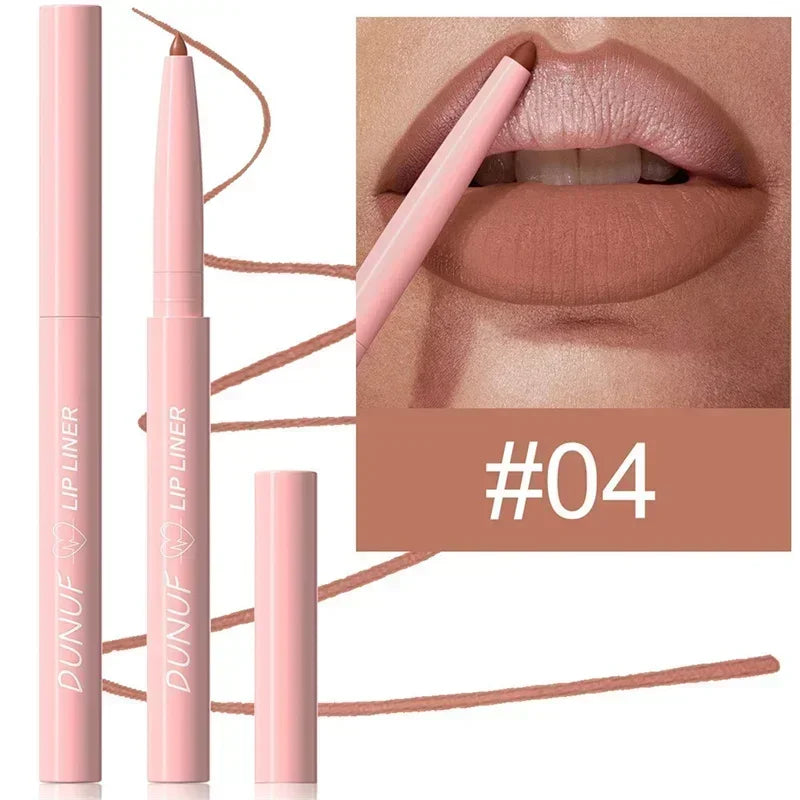 Waterproof Matte Lipliner Pencil Red Contour Tint Lipstick Long Lasting Non-stick Cup Moisturising Lips Makeup