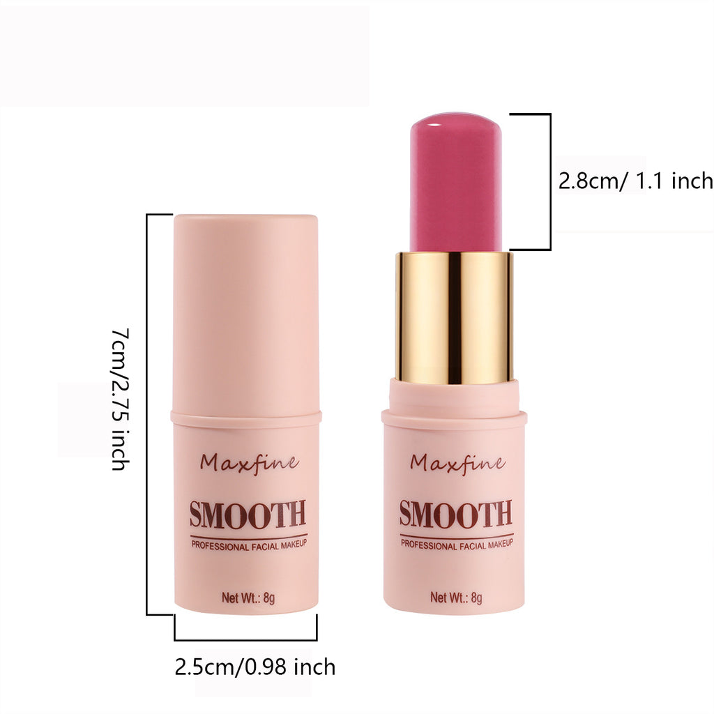 Smooth Blush Stick Naturally Saturated Long-lasting Waterproof Easy to Wear Matte Blush 3 in 1 Makeup Used On Lips Eyes Cheeks