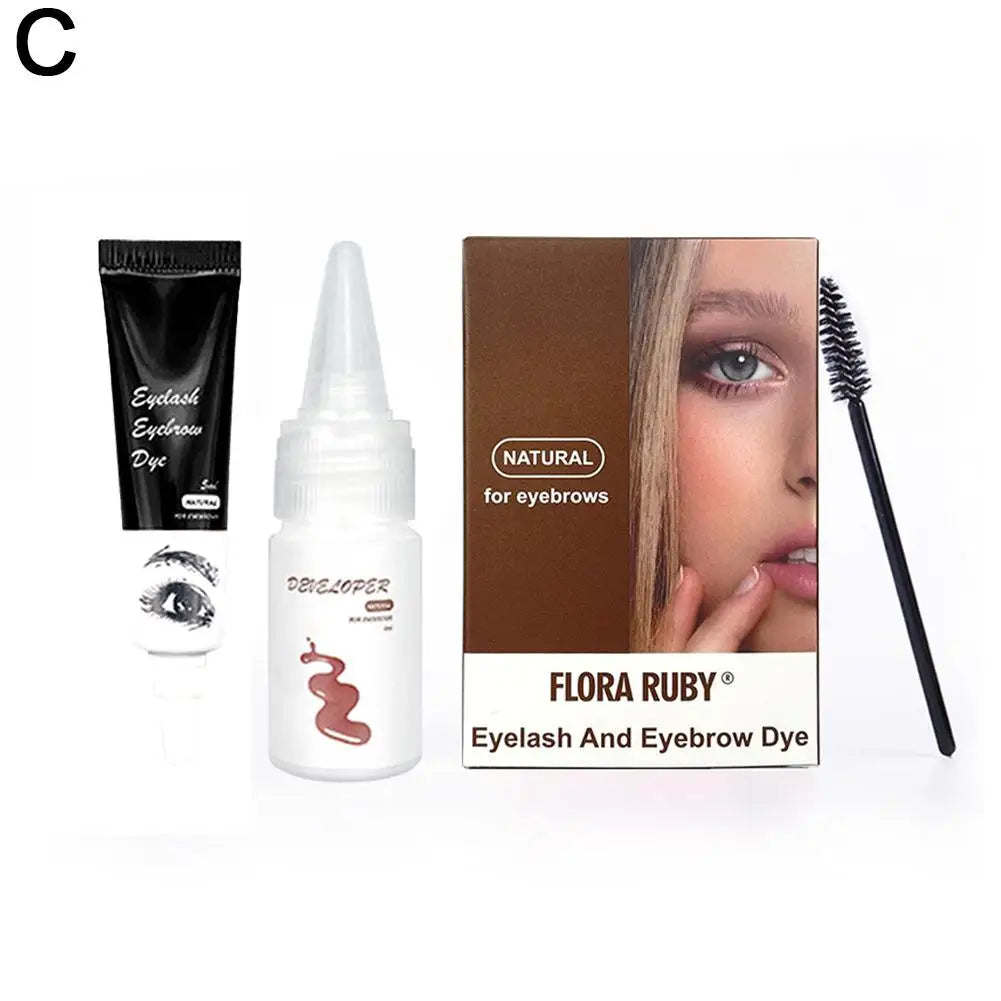 Professional Series Henna Eyelash Eyebrow Dye Tint 15-minute Fast Gel Eyelash Brown Black Color Tint Cream Kit Brow Enhancers