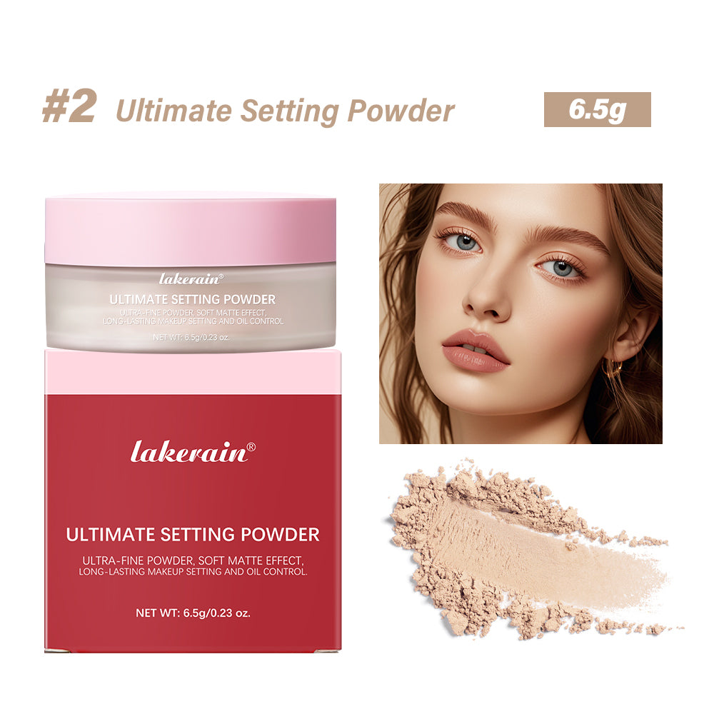 Setting Powder long-Lasting Matte Pink Finish Oil Control and Makeup Fixation Removal Pore Modification Setting Cosmetics