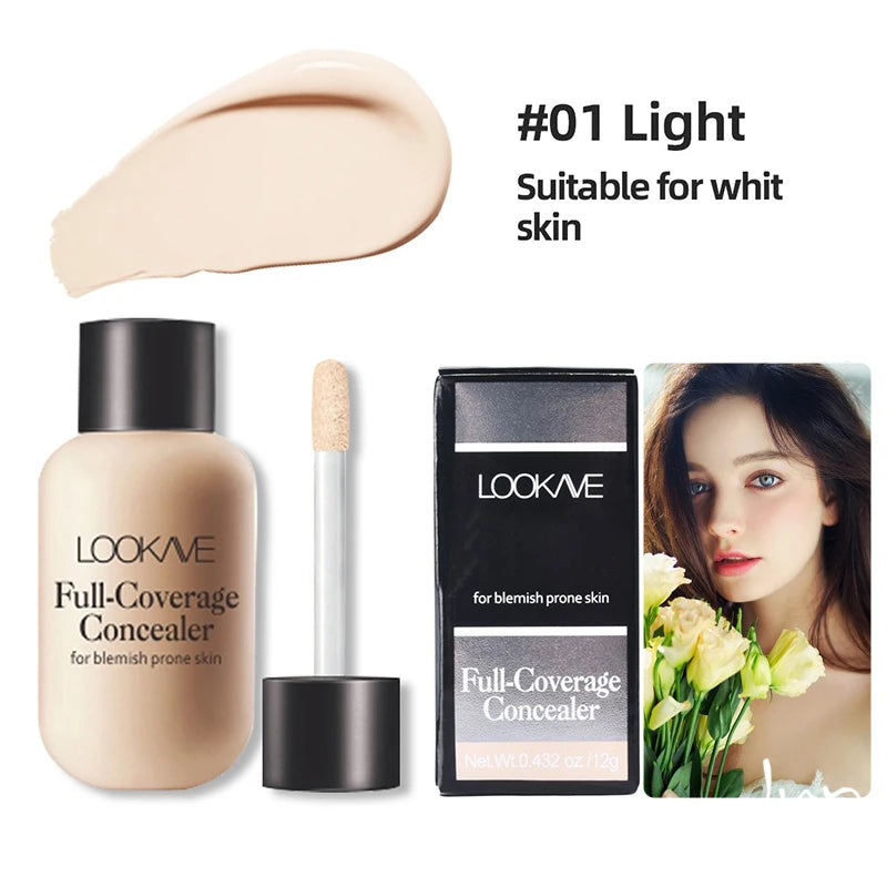 Waterproof Liquid Concealer Foundation Cream Lasting Full Coverage Acne Spot Dark Circles Concealer Cream Face Makeup Cosmetic