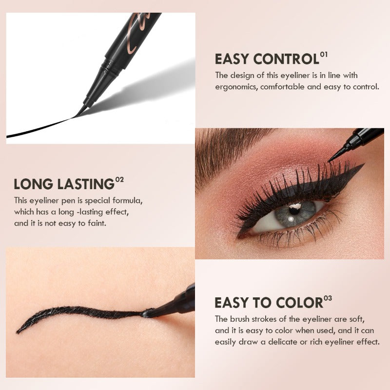 Brown Liquid Eyeliner   Quick-drying   Smudge-proof   Sweat-proof and Waterproof   Precise and Long-lasting Slim Eyeliner