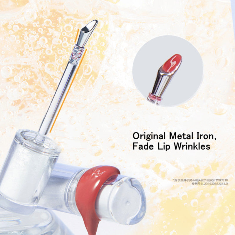 Ice Iron Lip Glaze Lipstick Non Staying Cup Non fading Mirror Gloss Lip GelLiquid Lip TintMatte Moisturizing