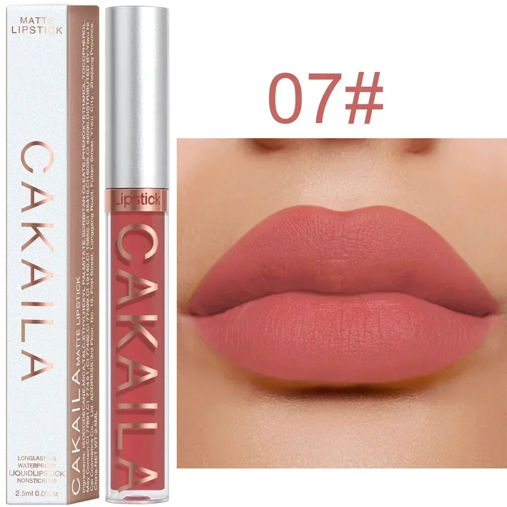 Matte Velvet Lip Glaze Long Lasting Silky Smooth Liquid Lipstick Not Easy To Fade Lip Gloss Makeup Sexy For  Lip Tint