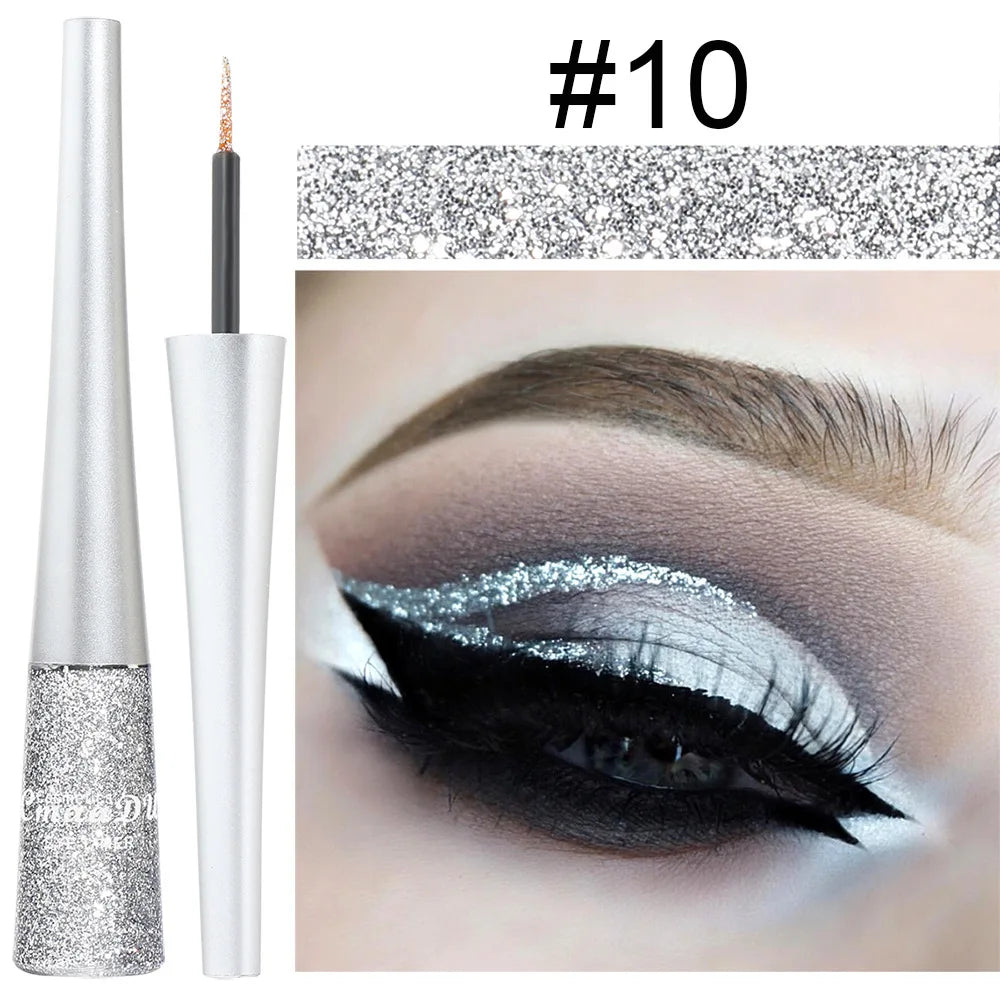 Best-Selling  Rich Colour Dazzle Shadow Liquid Eyeliner Make up Minerals Long-Wearing Metallic Glitter Eye liner Cosmetics-8