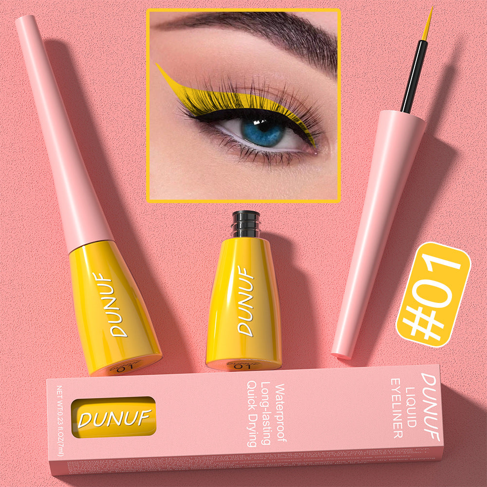 7ML Colourful Liquid Eyeliner Waterproof Lasting Matte Eyeliner Quick Drying Eyes Makeup Tools Black Pink Eyeliner beauty Cosmet